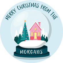 Load image into Gallery viewer, Personalised 'Merry Christmas From The' Snow Globe Small Lollipops