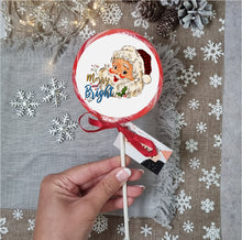 Load image into Gallery viewer, Merry and Bright Vintage Santa Lollipop
