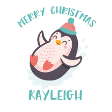 Load image into Gallery viewer, Personalised Penguin Merry Christmas Lollipop