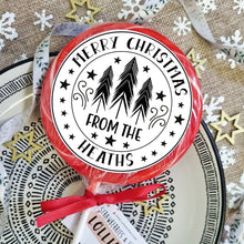 Load image into Gallery viewer, Personalised Family Merry Christmas From Black and White Lollipop