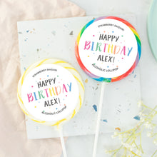 Load image into Gallery viewer, Personalised Sprinkles Birthday Giant Lollipops