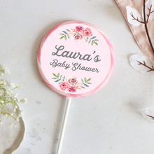 Load image into Gallery viewer, Personalised Floral Baby Shower Giant Lollipops