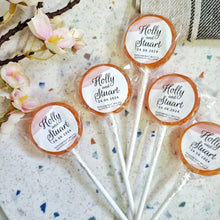 Load image into Gallery viewer, Pink Watercolour Wedding Favour Lollipops