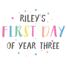 Load image into Gallery viewer, Personalised Polka Dot First Day of Year Giant Lollipop