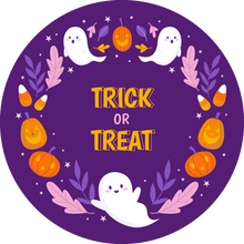Load image into Gallery viewer, Purple Trick or Treat Halloween Lollipop