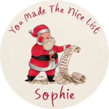 Load image into Gallery viewer, Personalised Santa You Made the Nice List Lollipop