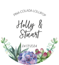 Load image into Gallery viewer, Succulent Themed Wedding Favour Giant Lollipops