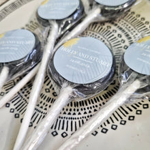 Load image into Gallery viewer, Teal Gold Leaf Wedding Favour Lollipops
