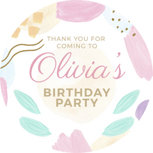 Load image into Gallery viewer, Personalised Watercolour Thank You Party Lollipops