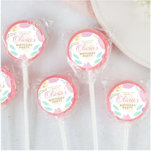 Load image into Gallery viewer, Personalised Watercolour Thank You Party Lollipops