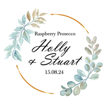 Load image into Gallery viewer, Watercolour Green Leaves Wedding Favour Lollipops