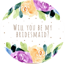 Load image into Gallery viewer, Will You Be My Bridesmaid Pastel Floral Lollipop
