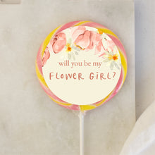 Load image into Gallery viewer, Will You Be My Flower Girl Pink Floral Lollipop
