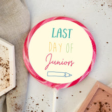 Load image into Gallery viewer, Yellow Last Day Of Juniors Giant Lollipop