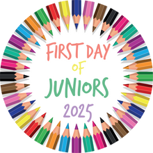 Load image into Gallery viewer, Colourful Pencils First Day Of Juniors Lollipop
