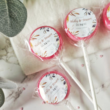 Load image into Gallery viewer, Muted Watercolour Wedding Favour Lollipops
