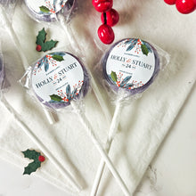 Load image into Gallery viewer, Holly Berries Wedding Favour Lollipops
