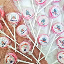 Load image into Gallery viewer, 20 Pack Christmas Raspberry Prosecco Lollipops
