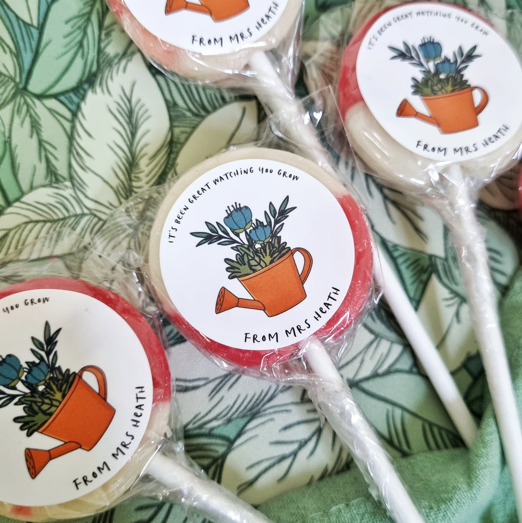 Personalised 'It's Been Great Watching you Grow' Lollipop Sets