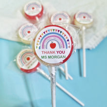 Load image into Gallery viewer, Personalised Thank You Rainbow Lollipop Sets
