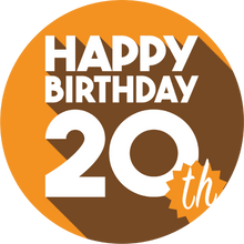Load image into Gallery viewer, Bold 20th Orange Lollipop
