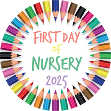 Load image into Gallery viewer, Colourful Pencils First Day Of Nursery Lollipop
