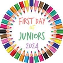Load image into Gallery viewer, Colourful Pencils First Day Of Juniors Lollipop
