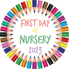 Load image into Gallery viewer, Colourful Pencils First Day Of Nursery Lollipop
