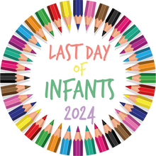Load image into Gallery viewer, Colourful Pencils Last Day Of Infants Giant Lollipop
