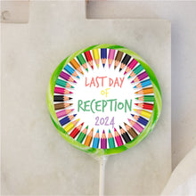 Load image into Gallery viewer, Colourful Pencils Last Day Of Reception Giant Lollipop
