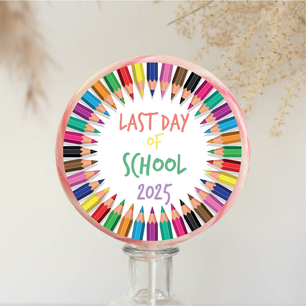 Colourful Pencils Last Day Of School Giant Lollipop