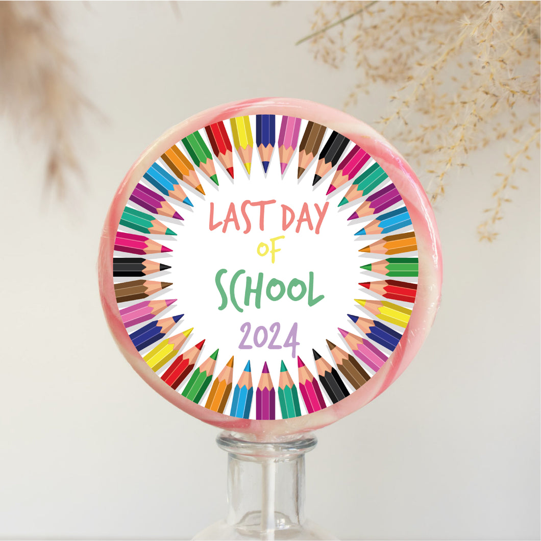 Colourful Pencils Last Day Of School Giant Lollipop