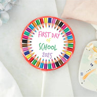 Colourful Pencils First Day Of School Lollipop