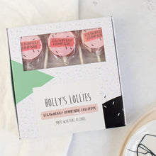Load image into Gallery viewer, Raspberry White Chocolate Small Lollipops - 5 Pack Gift Box
