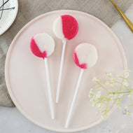 Raspberry White Chocolate Small Lollipops - 5 Pack Gift Box