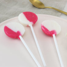 Load image into Gallery viewer, Raspberry White Chocolate Small Lollipops - 5 Pack Gift Box
