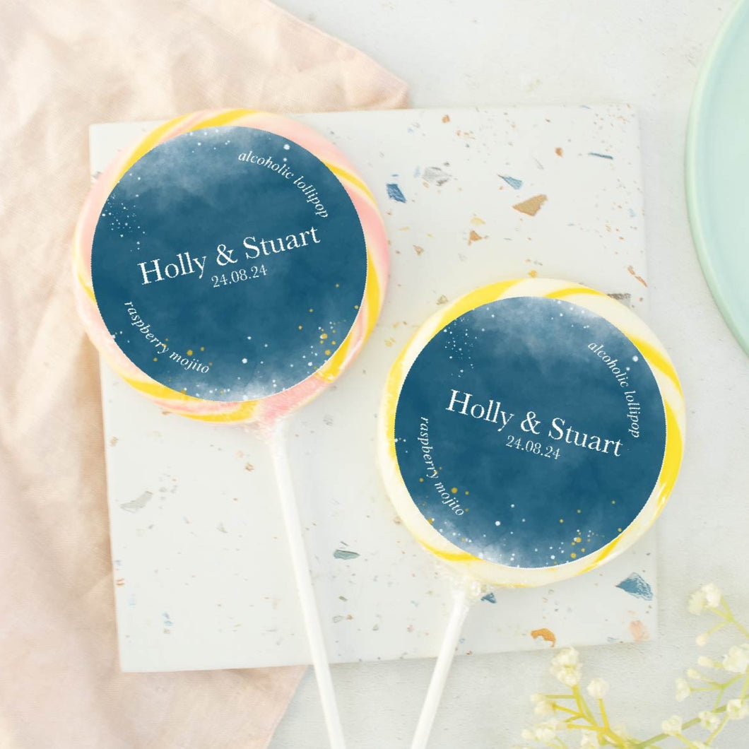 Midnight Sky Wedding Favour Giant Lollipops