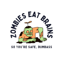 Load image into Gallery viewer, Zombies Eat Brains, So You&#39;re Safe Lollipop
