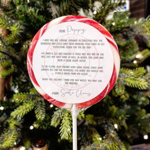 Load image into Gallery viewer, Personalised Letter from Santa Lollipop - Suck It &amp; Say
