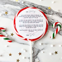 Load image into Gallery viewer, Personalised Letter from Santa Lollipop - Suck It &amp; Say

