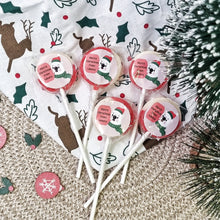 Load image into Gallery viewer, Personalised &#39;Merry Christmas From&#39; Polar Bear Small Lollipops
