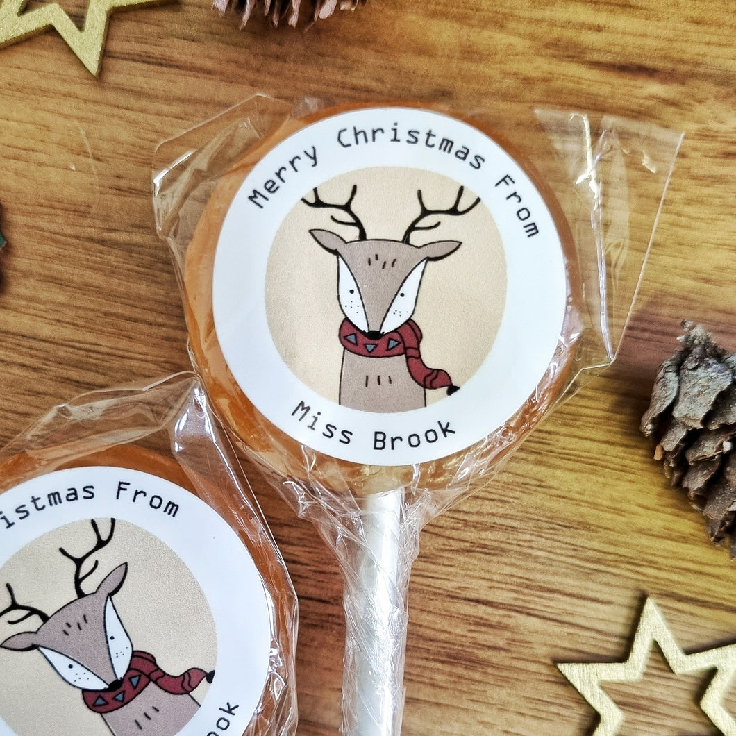 Personalised 'Merry Christmas From Teacher' Reindeer Gift Set