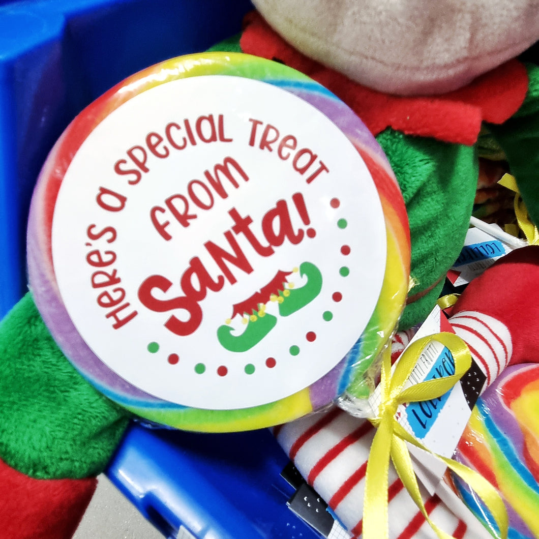 Elf Here's a Special Treat from Santa Lollipop