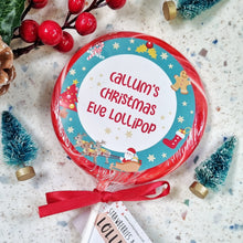 Load image into Gallery viewer, Personalised Colourful Christmas Eve Lollipop
