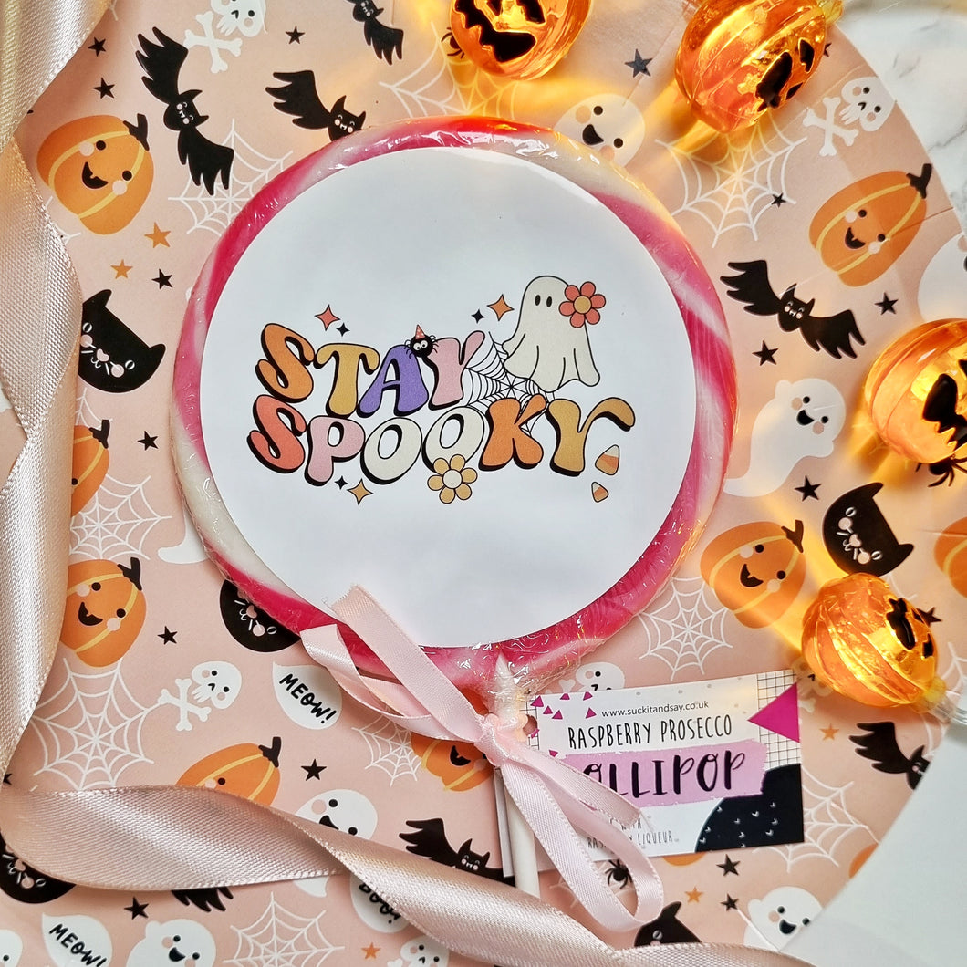 Retro Stay Spooky Halloween Lollipop