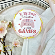V is for Video Games Lollipop