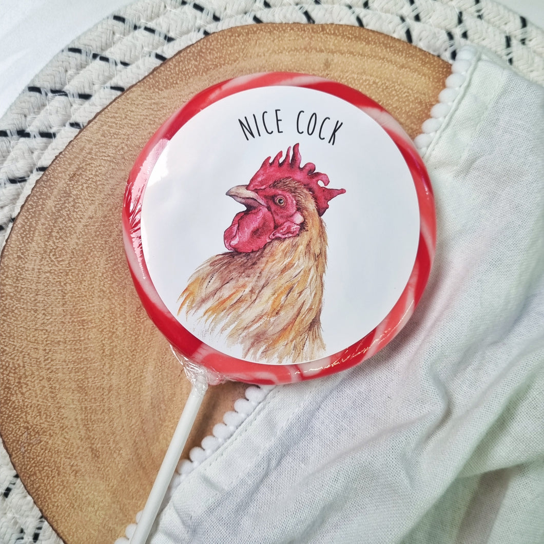 'Nice Cock' Rooster Lollipop