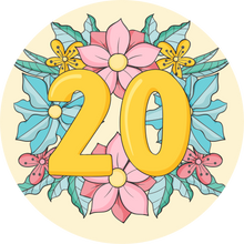 Load image into Gallery viewer, 20th Birthday Yellow Floral Lollipop
