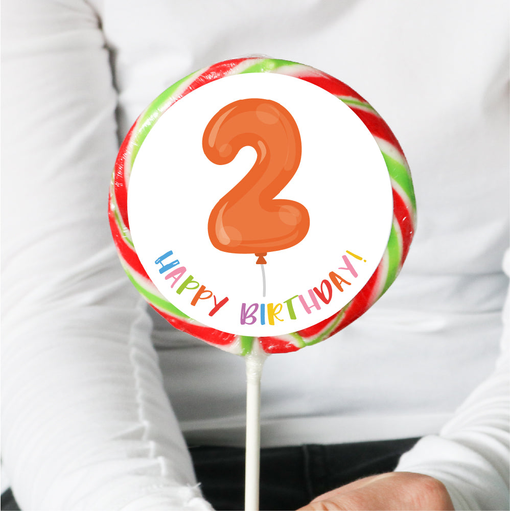 2nd Birthday Balloon Lollipop