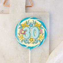 Load image into Gallery viewer, 30th Birthday Yellow Floral Lollipop
